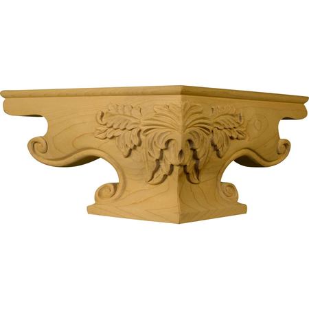 OSBORNE WOOD PRODUCTS 4 1/2 x 7 1/2 Corner Acanthus Leaf Ogee Foot in Hard Maple 4320HM